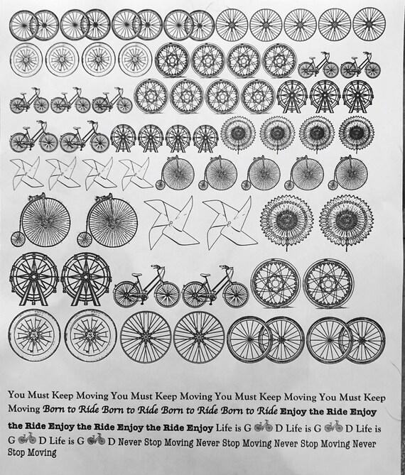 Bicycle Decals Wheel Decals Full Sheet Circle Decals Etsy