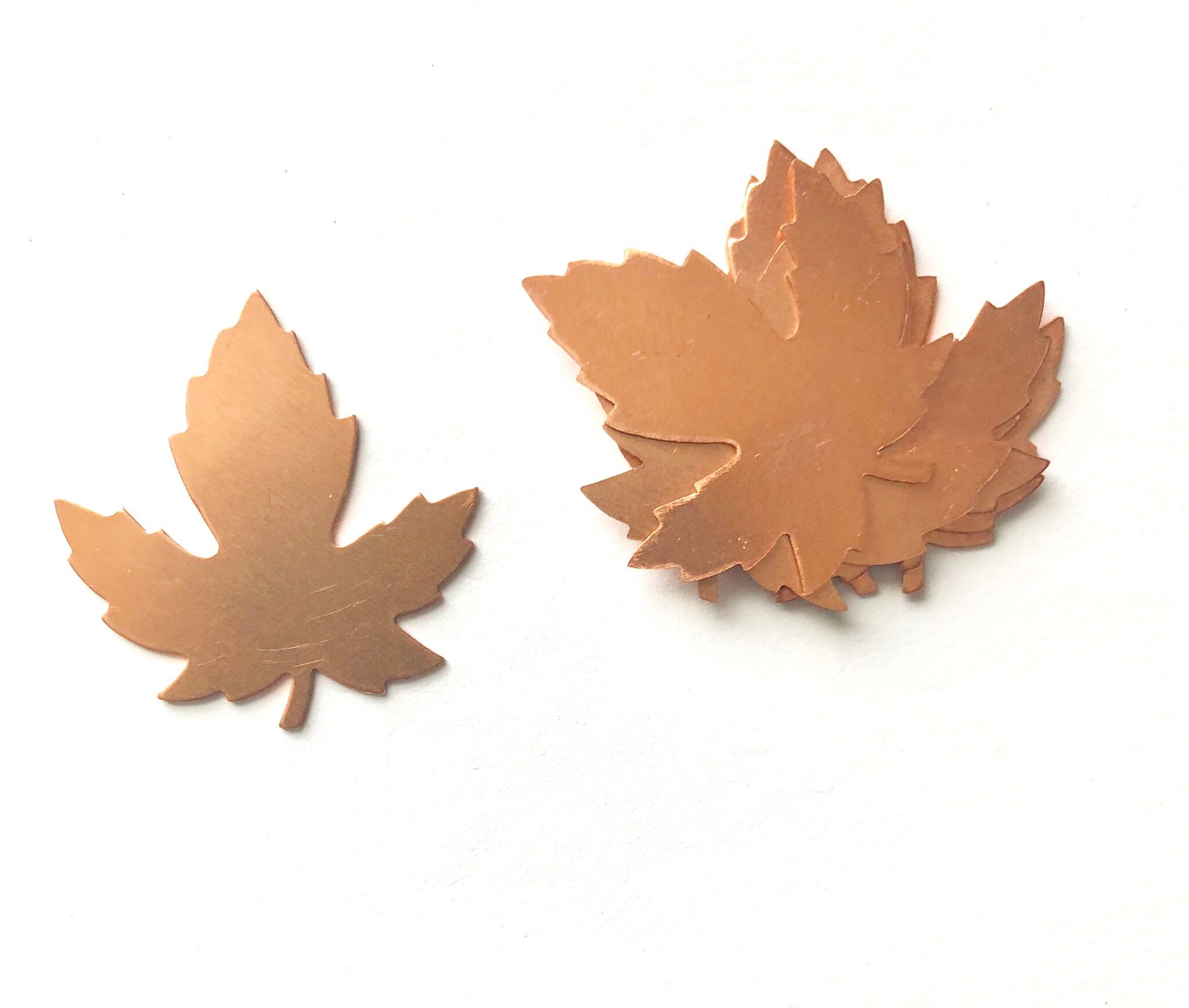 Copper Maple Leaf Qty 6 Copper LeafCopper Blank Copper Etsy