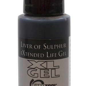 Liver of Sulfur, Liver of Sulfur Gel, 1 oz, LOS, Patina, Black Colorant for Metal, Metalworking, Metal Color, Painting with Fire