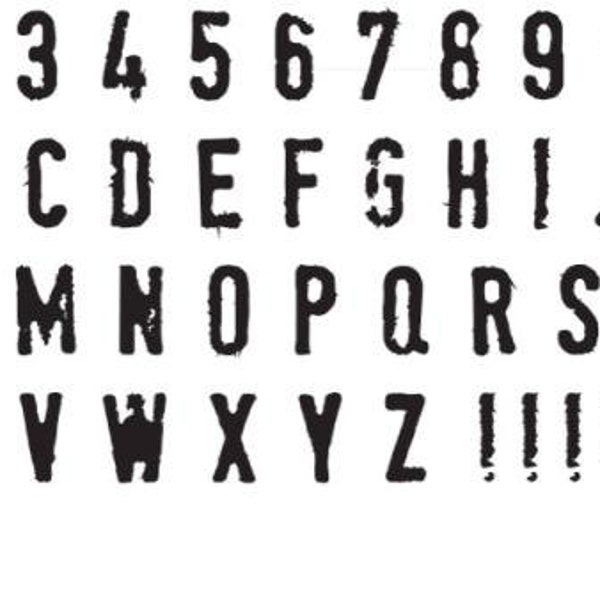 Numbers and Letters Ceramic Decals for Enamel, Ceramics, or Glass