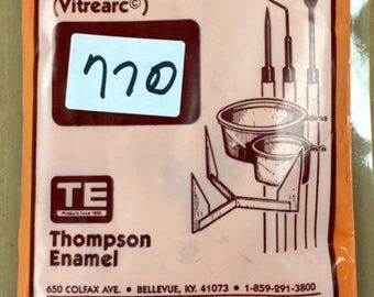 Orange Liquid Enamel, Thompson Enamel, Liquid Enamel, Powdered Glass, Enameling Supplies, Kiln Enamel, Torch Enamel, 1 ounce sample enamel