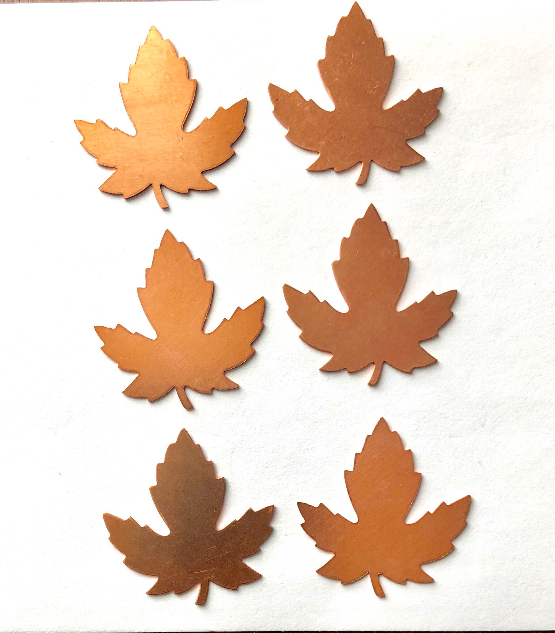 Copper Maple Leaf Qty 6 Copper LeafCopper Blank Copper Etsy