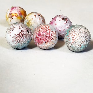 Beads, Handmade Beads, Enamel Beads, Handmade Enamel Beads, Colorful Beads, Beading, Bead Supply, Pink Enamel Beads, Painting with Fire