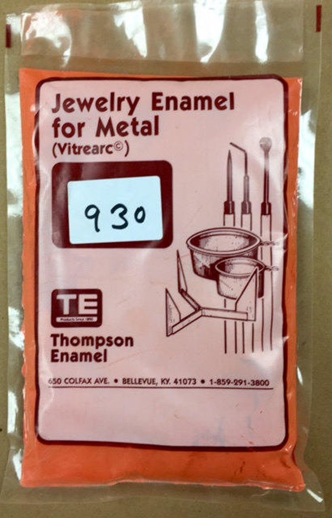 Red Liquid Enamel, Thompson Enamel, Liquid Enamel, Powdered Glass, Enameling Supplies, Kiln
