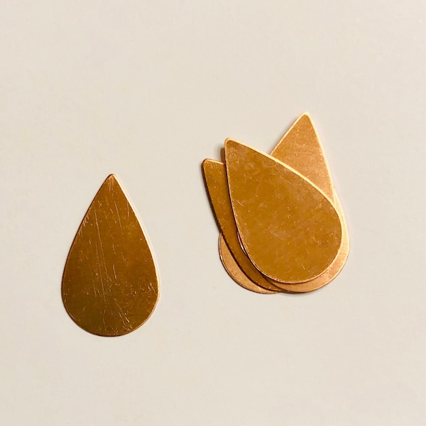 Copper Tear Drop, Tear Drop Shape, Tear Drop, Copper Blank, Copper Stamping, Copper Component, Copper Shape, Painting with Fire