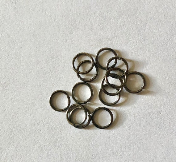 Detash Jump Rings Gunmetal Jump Rings 100 Pcs 8 Mm Jump Rings