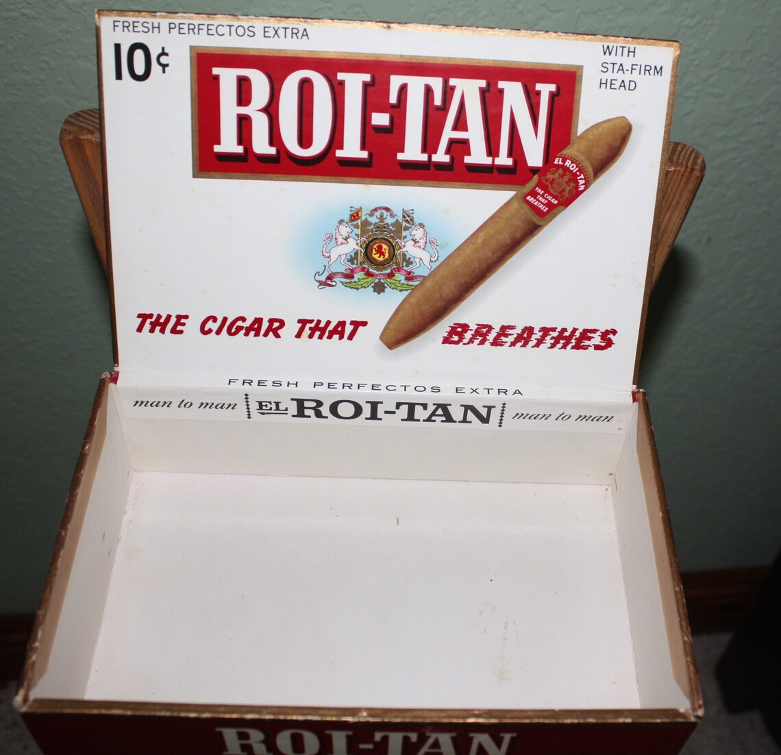 Roi Tan Vintage Cigar Box/cardboard Cigar Box/tobacco/smoking Etsy