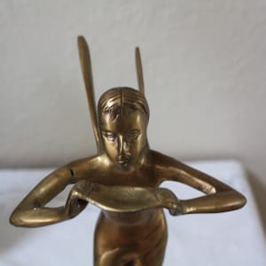 Solid Brass Statuette Fairy/Nymph/Art-Deco 1920&#39;s/Made in India