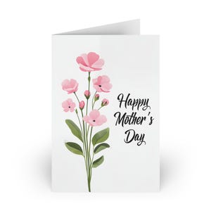 Cartes de voeux florales pour la fête des mères, design élégant, parfaites pour les mères, leurs proches, les familles, appréciation, notes personnalisées, 1/10 pièces