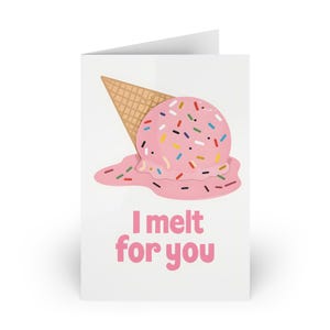 Cute Ice Cream Greeting Cards, Perfect for Birthdays, Thank You, Love Notes, Sweet Gifts, Stationery