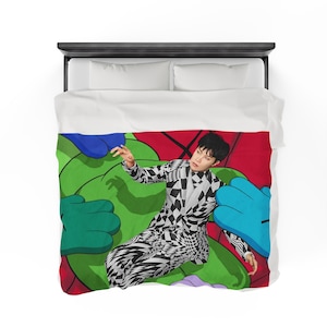 Jhope Jack in the Box Plush Blanket, J-Hope Tour 2025 Custom Kpop Blanket, Hoseok Merch, Gift Ideas Fangirls, Birthday Gift & Concert Merch