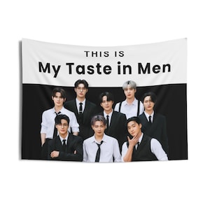 Ateez Konzert Banner: My Taste in Men Kpop Flagge
