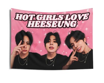 Heeseung Hot Girls Concert Banner, Heeseung Custom Kpop Flag, Heeseung Kpop Merch, Gift Ideas for Fangirls, Birthday Gift & Concert Merch