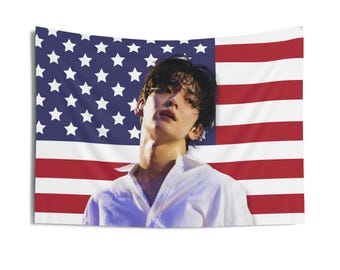 Soobin America Flag Banner, Soobin Custom Kpop Flag, Soobin Merch, Gift Ideas for Fangirls, Birthday Gift & Concert Merch