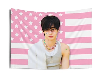 Sunghoon Shoulder America Flag Banner, Sunghoon Custom Kpop Flag, Sunghoon Kpop Merch, Gift Ideas Fangirls, Birthday Gift & Concert Merch