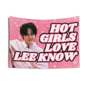 Skz Lee Know Pink Sweater Hot Girls Banner, Stray Kids Members Kpop Flag, Skz Tour Merch, Gift Ideas Stays, Birthday Gift & Concert Merch
