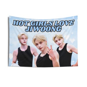 Zb1 Jiwoong Hot Girls Concert Banner, Zerobaseone Members Kpop Flag, Zb1 Tour 2025 Merch, Gift Ideas Zerose, Birthday Gift & Concert Merch