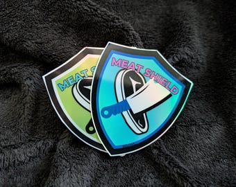 Funny Meat Shield Sticker | Phasmophobia-Inspired