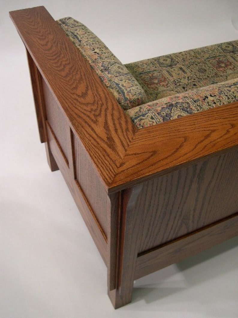 Mission Arts and Crafts Stickley Style Prairie Panel Settle Etsy