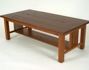 Mission Oak Arts & Crafts Stickley style Coffee Cocktail Table