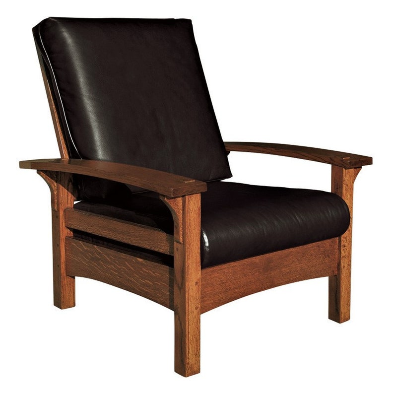 Mission Arts Crafts Stickley Style Bow Arm Morris Chair Image 0