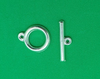 1pc Silver Plated Toggle Clasp for Necklace / Bracelet Making - Fast Shipping from UK Seller