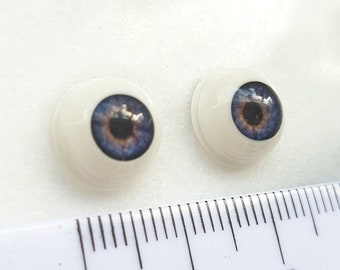 Yeux de poupée Reborn 10 mm / 0,4 pouces - 1 paire d'yeux de poupée violets/indigo, yeux de peluche, yeux de bjd, yeux de jouet