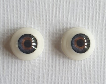 Yeux de poupée Reborn 10mm / 0.4 pouces - 1 paire d’yeux de poupées bleu foncé, yeux en peluche, yeux bjd, yeux de jouet