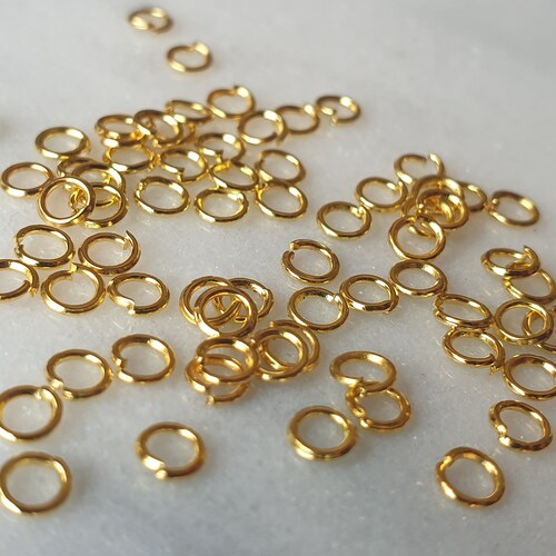 5mm Gold Plated Jump Rings Strong Jewellery Findings 100 Etsy