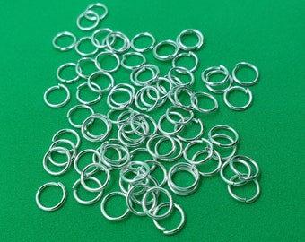 Verzilverde ringetjes 100 x 6 mm - verkoper in het VK