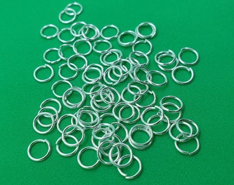 6mm versilberte Steckringe - 100 Stück - Wholesale Schmuckteile