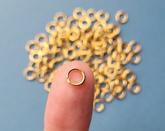 6mm Gold Plated Jump Rings - 100 pieces - 20 Gauge - Jewellery Findings