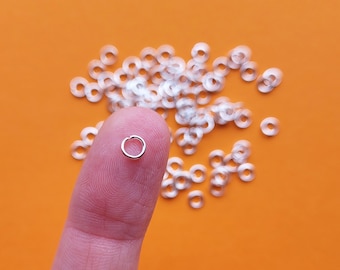 4mm Silver Plated Jump Rings - Quality Jewellery Findings - 200 pieces