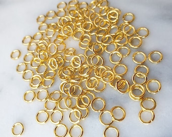 5 mm Vergoldete Biegeringe - Starkes Schmuckzubehör - 100 Stück