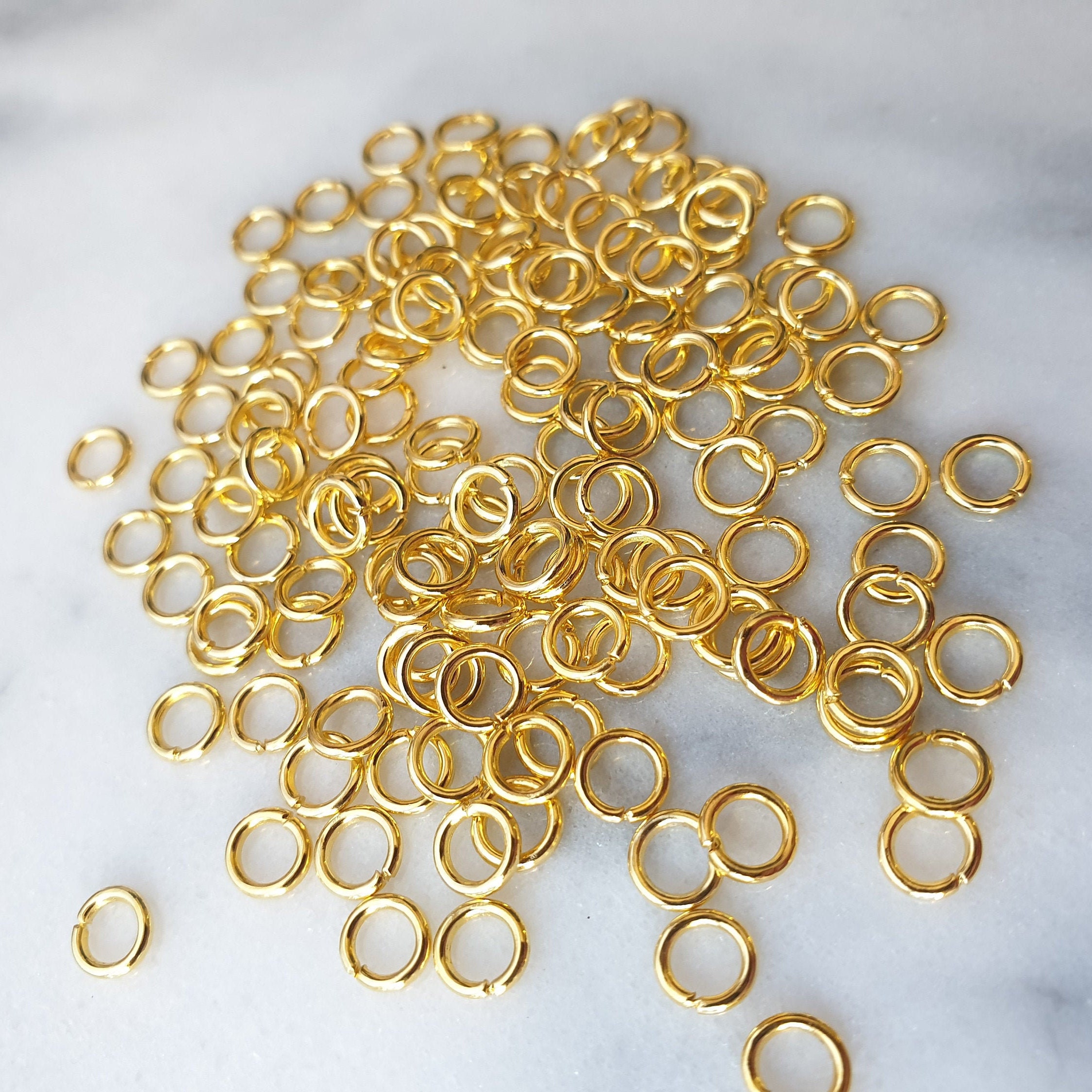 5mm Gold Plated Jump Rings Strong Jewellery Findings 100 Etsy