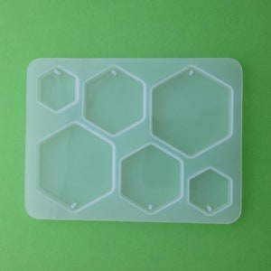 Silicone hexagon pendant mould - craft supplies - Fast shipping from a UK seller