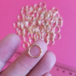 10mm Gold Plated Jump Rings 100 pieces - Large jump rings - Jewellery Findings