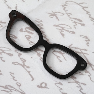 3 x laser cut acrylic Glasses pendants - any colour - jewellery making, crafts