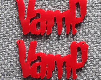 2 x Laser cut acrylic Vamp pendants