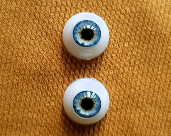 Yeux de poupée Reborn 16 mm/0,63 pouces - 1 paire d'yeux bleus/verts/bruns pour pupille, peluche, bjd, jouet