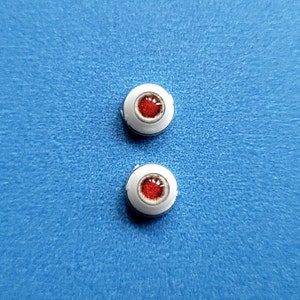 Reborn doll eyes 8mm / 0.31 inches - 1 pair red / demon eyes, doll eyes, plushie eyes, bjd eyes, toy eyes