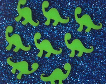 8 x Laser cut acrylic dinosaur cabochons