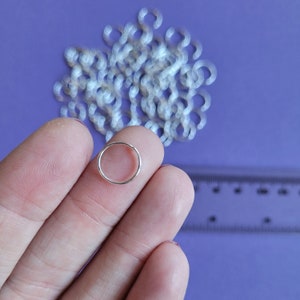 10mm versilberte Sprünge 100 Stück - Große Steckringe - Schmuckteile