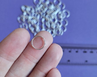 10mm Silver Plated Jump Rings 100 pieces - Large jump rings - Jewellery Findings