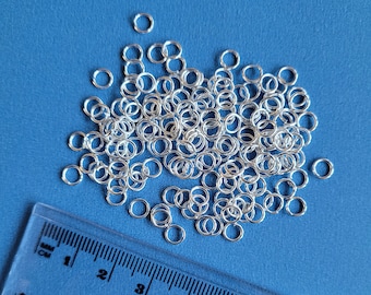 5mm Silver Plated Jump Rings - Quality Jewellery Findings - 100 pieces