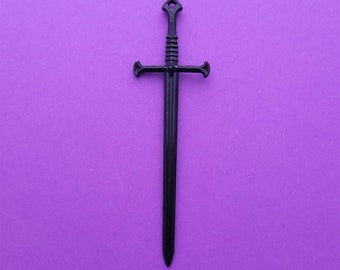 1 x Black Longsword Pendant - Antique Claymore Style - Fast Shipping from UK Seller