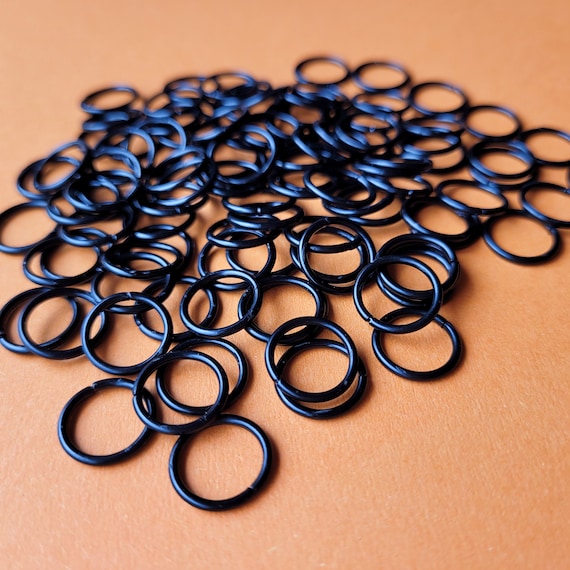 12mm Black Jump Rings 100 Pieces Large Jump Rings Strong Jewellery Findings  