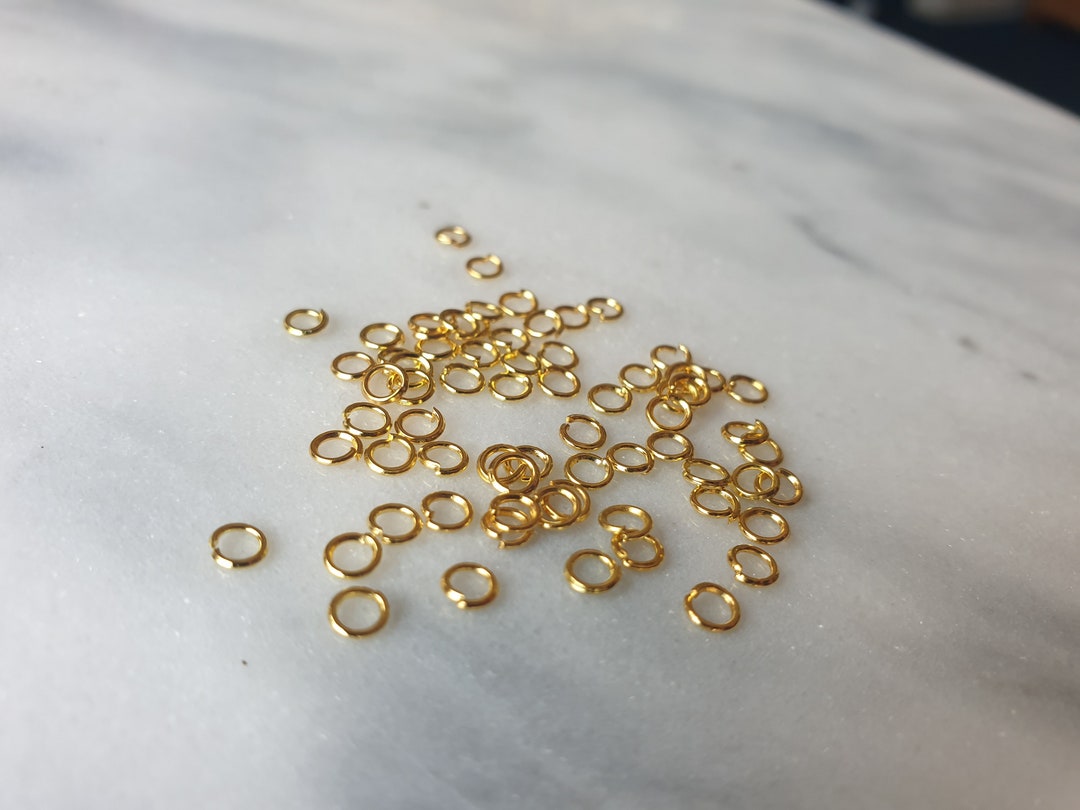 3mm Gold Plated Jump Rings Strong Jewellery Findings 200 Etsy