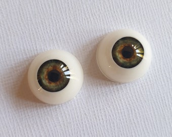 Reborn doll eyes 18mm / 0.68 inches - 1 pair grey green dolls eyes, plushie eyes, bjd eyes, toy eyes