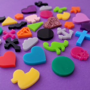 25g (1oz) Grab Bag of random mixed laser cut acrylic cabochons